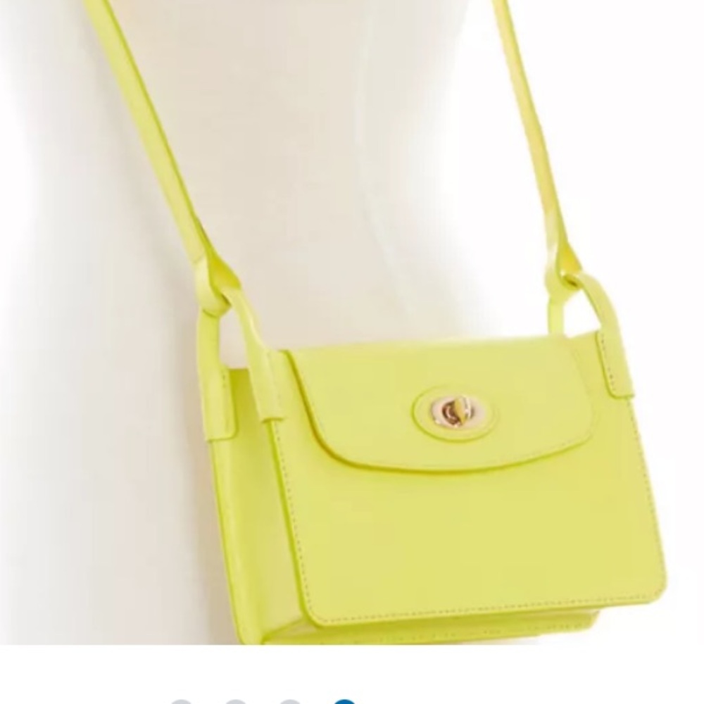 Dooney & Bourke Yellow Crossbody Bag with Crystal Swan Charm - Picture 14 of 14
